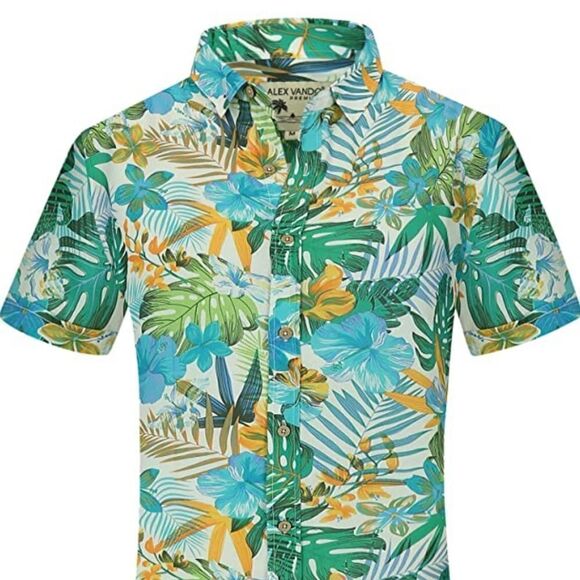 ALEX VANDO PREMIUM Modern Hawaiian Shirt - Picture 1 of 9